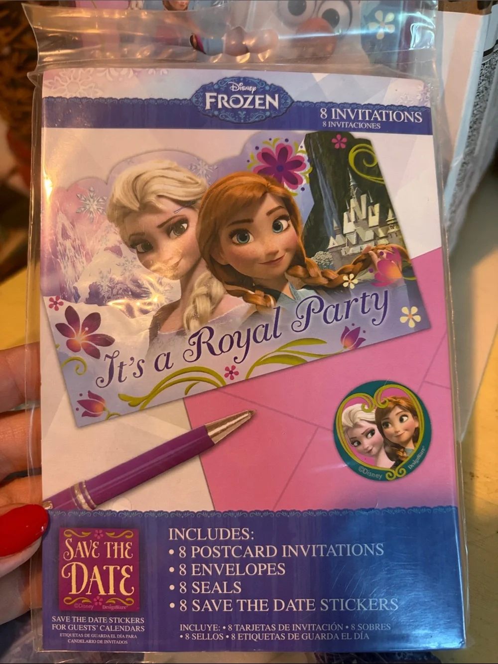 Disney Frozen Party Set with Olaf, Elsa & Anna - Bags and Invitations